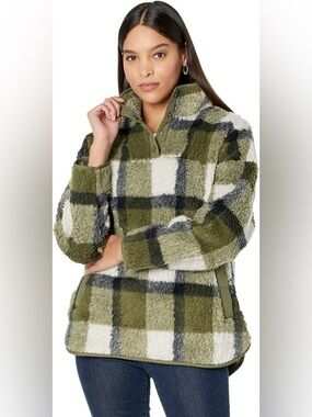 (Re)sourced Sherpa Popover Tunic Jacket in Plaid